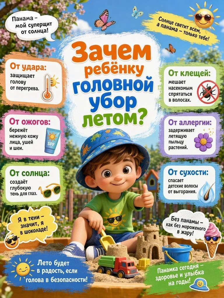 Без панамы летом — как без мороженого в жару! 🍦