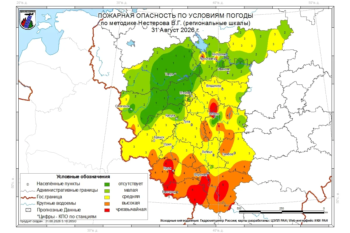 О лесопожарной обстановке в лесах Ивановской области на 31 августа 2026 года🔥🌲