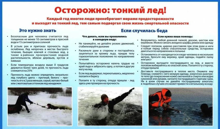 ❄️ ВНИМАНИЕ! ТОНКИЙ ЛЁД — ОПАСНОЕ ПРИРОДНОЕ ЯВЛЕНИЕ