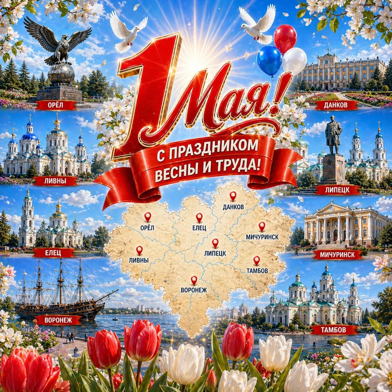 🌸 С ПРАЗДНИКОМ ВЕСНЫ И ТРУДА! 🌸