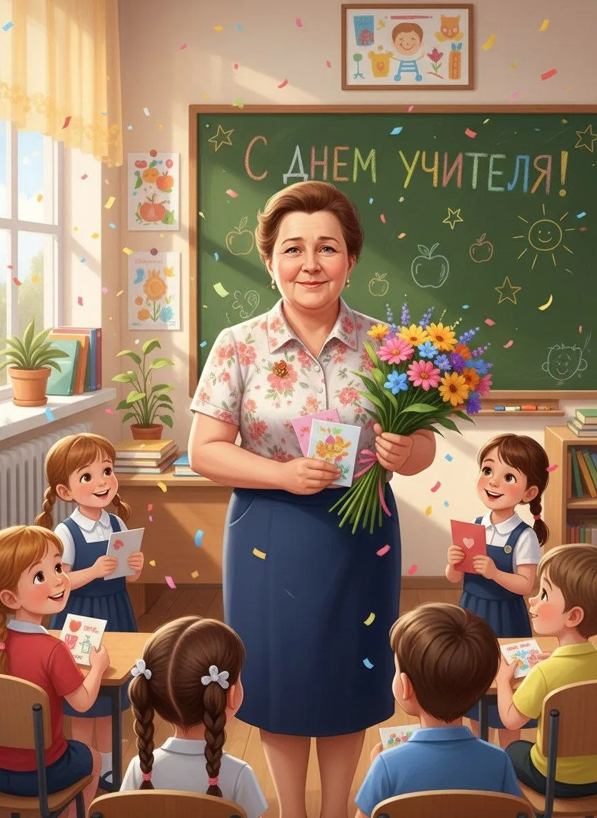 Вы уже поздравили вашего первого учителя с праздником? И других хороших педагогов. Это ...