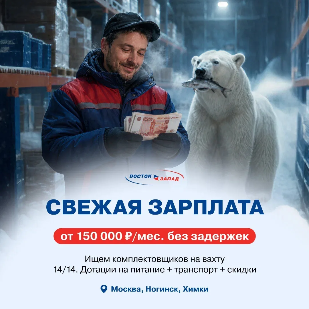 📦 Комплектовщик на склад вахтой