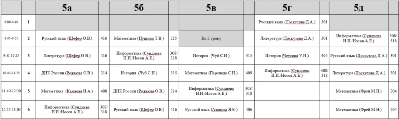 Расписание на СРЕДУ ‼️