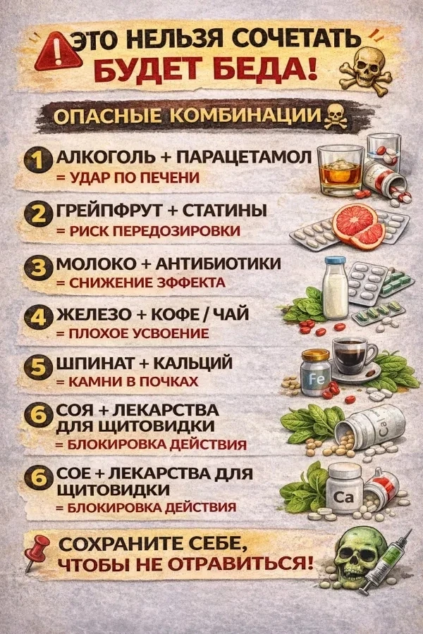 Некоторые продукты и напитки могут менять действие лекарств, усиливать их токсичность и...