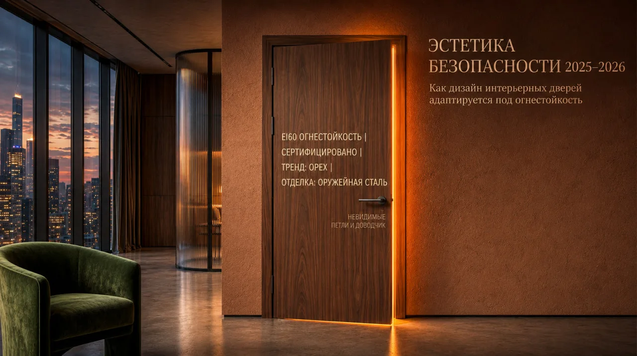 Долгое время противопожарная дверь оставалась в интерьере вынужденным злом — тяжелой и ...