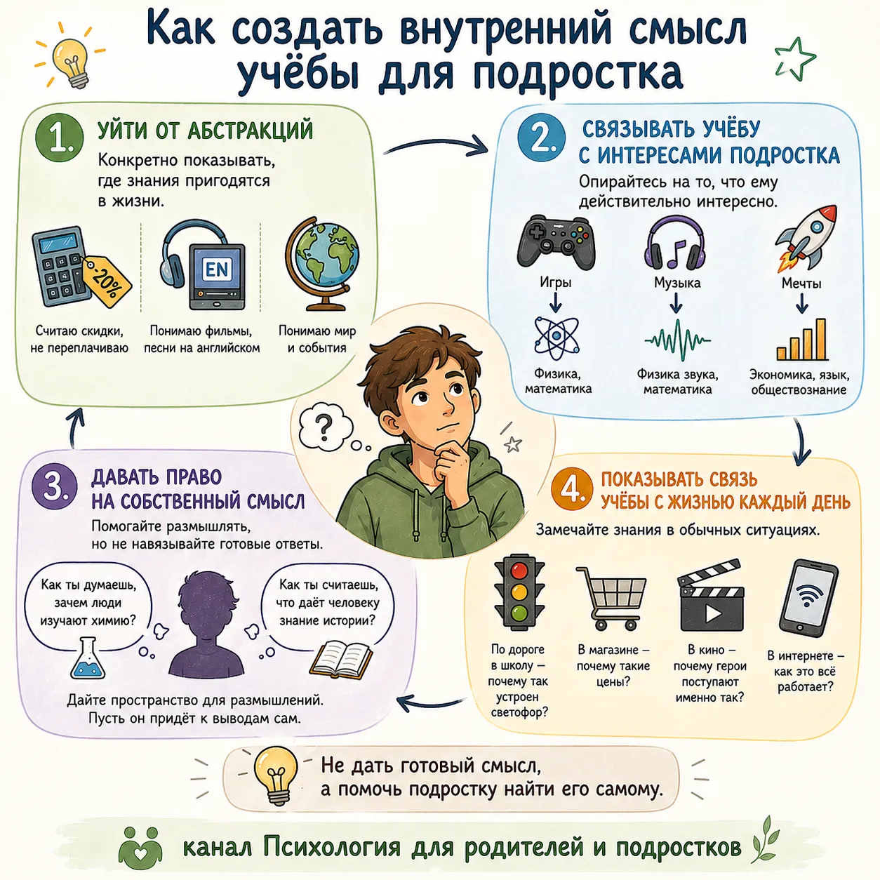 Ваша задача — не заставлять, а вдохновлять. Не объяснять, а показывать. Не требовать, а...