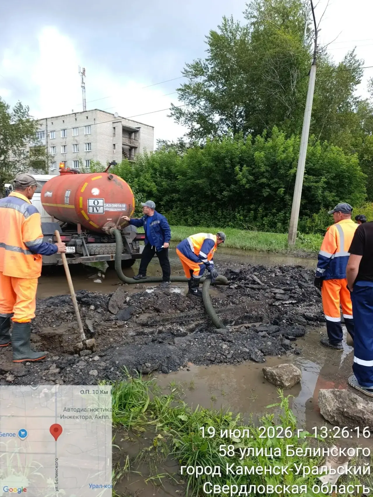 Борьба с последствиями стихии: весь день работаем на подтопленных территориях.