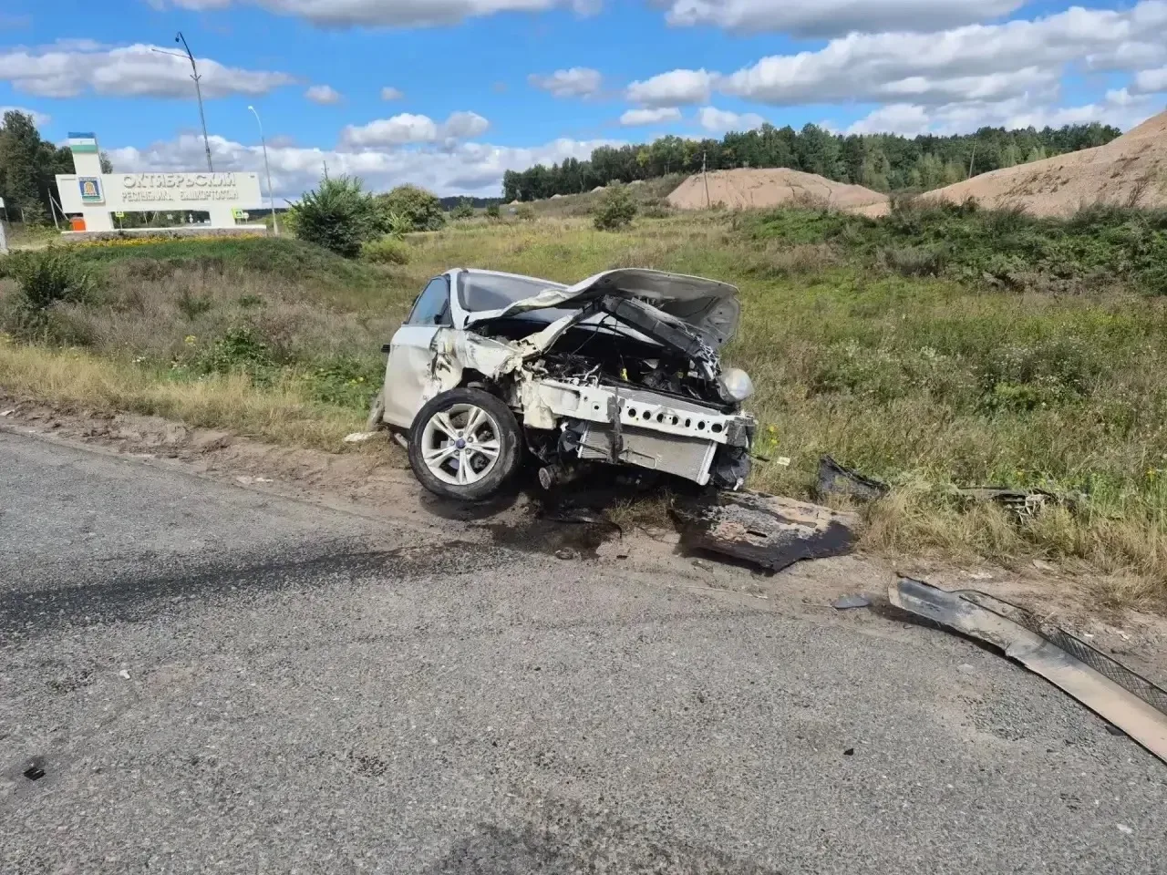 В Туймазинском районе на трассе М-5 произошло ДТП.