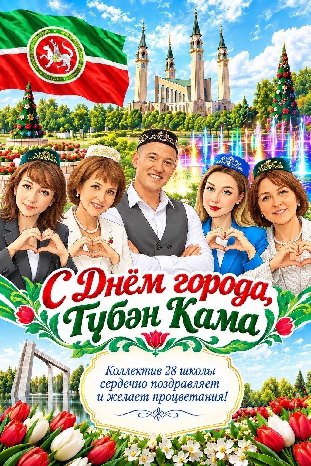 🎉 Праздничная атмосфера в школе в честь Дня города Нижнекамска! 🎉