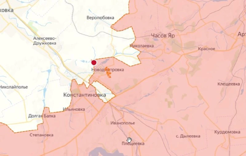 На Константиновском направлении в ДНР российские войска продолжили наступление, продвин...