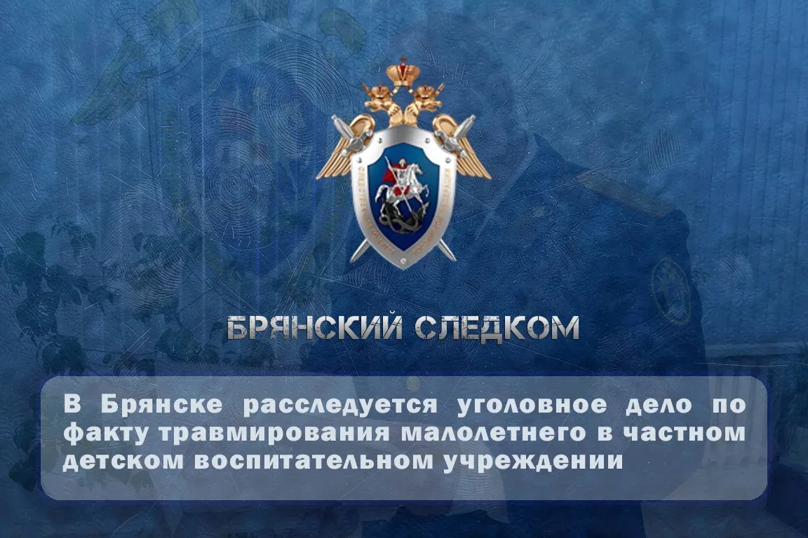 ❗В Брянске расследуется уголовное дело по факту травмирования малолетнего в частном детском воспитат