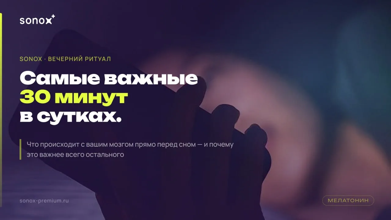 Самые важные 30 минут в сутках. 

Разобрали, что происходит с мозгом в последние 30 минут перед сном