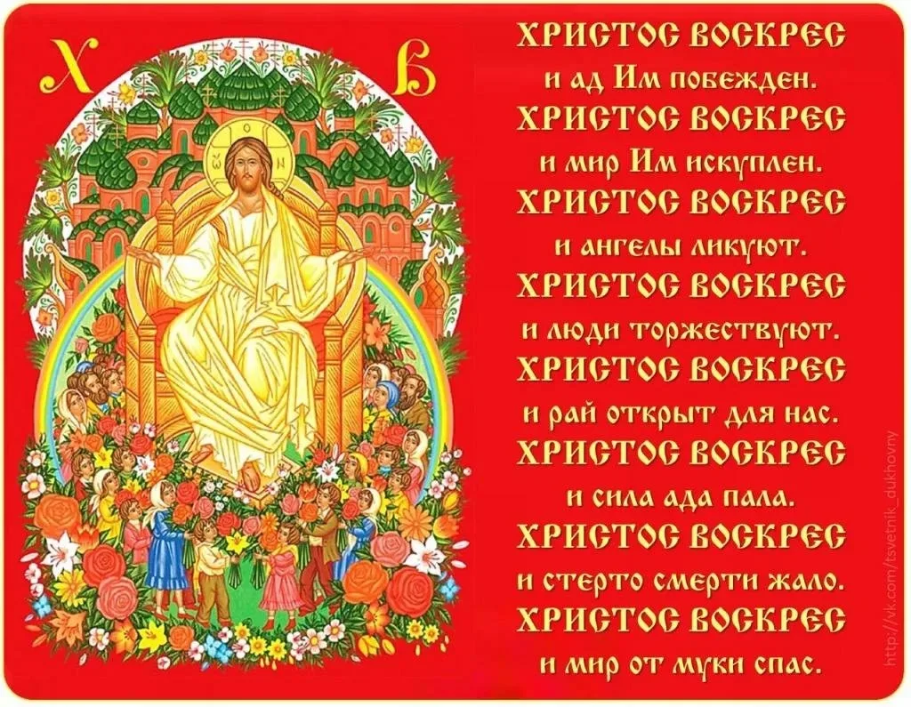 ХРИСТОС ВОСКРЕСЕ!❤️🙏  Сегодня в последний раз на литургии мы приветствуем друг друга этим ликующим в