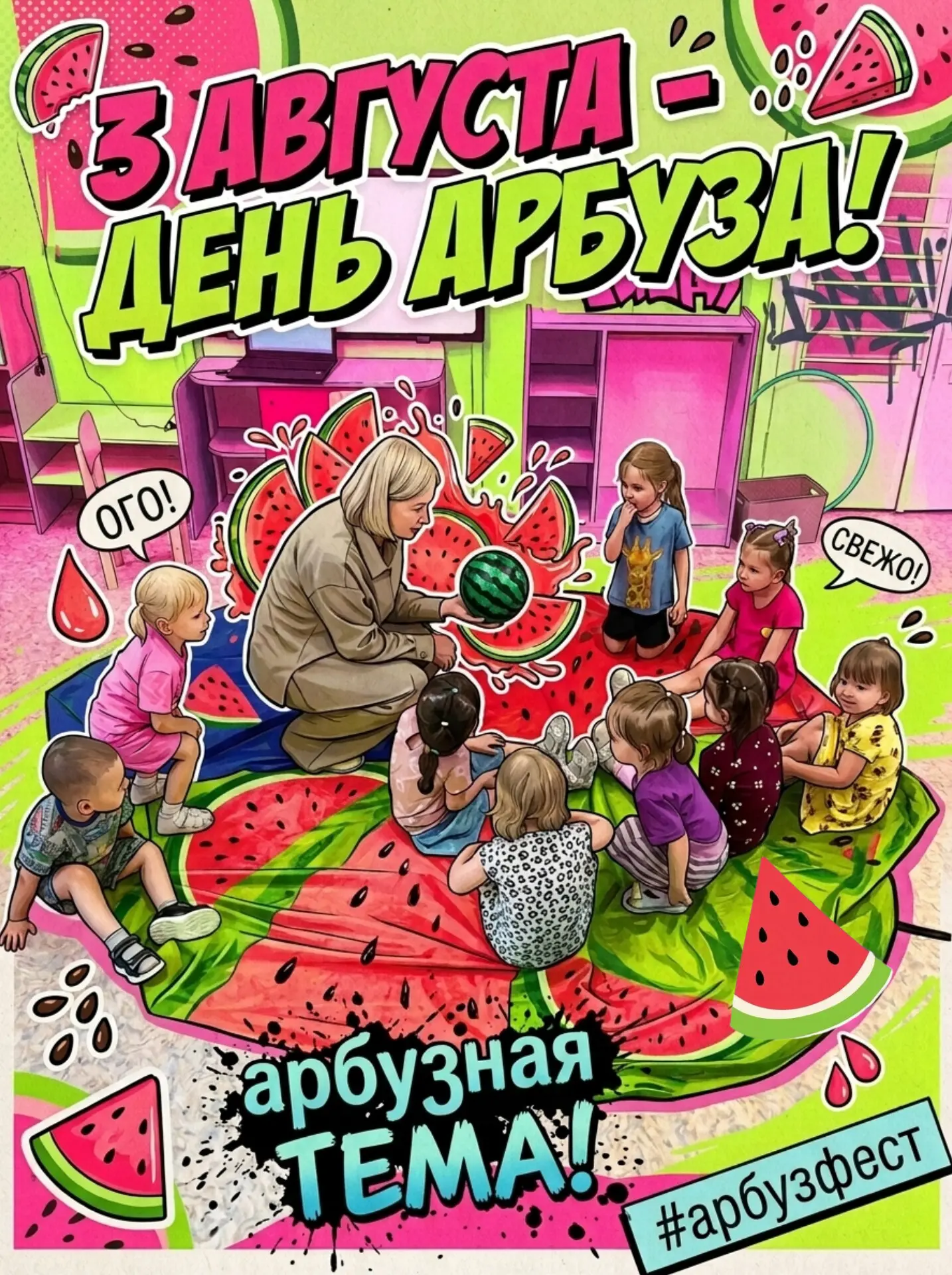 🍉 К малышам сегодня заглянул самый долгожданный гость. Мы провели настоящее расследова...