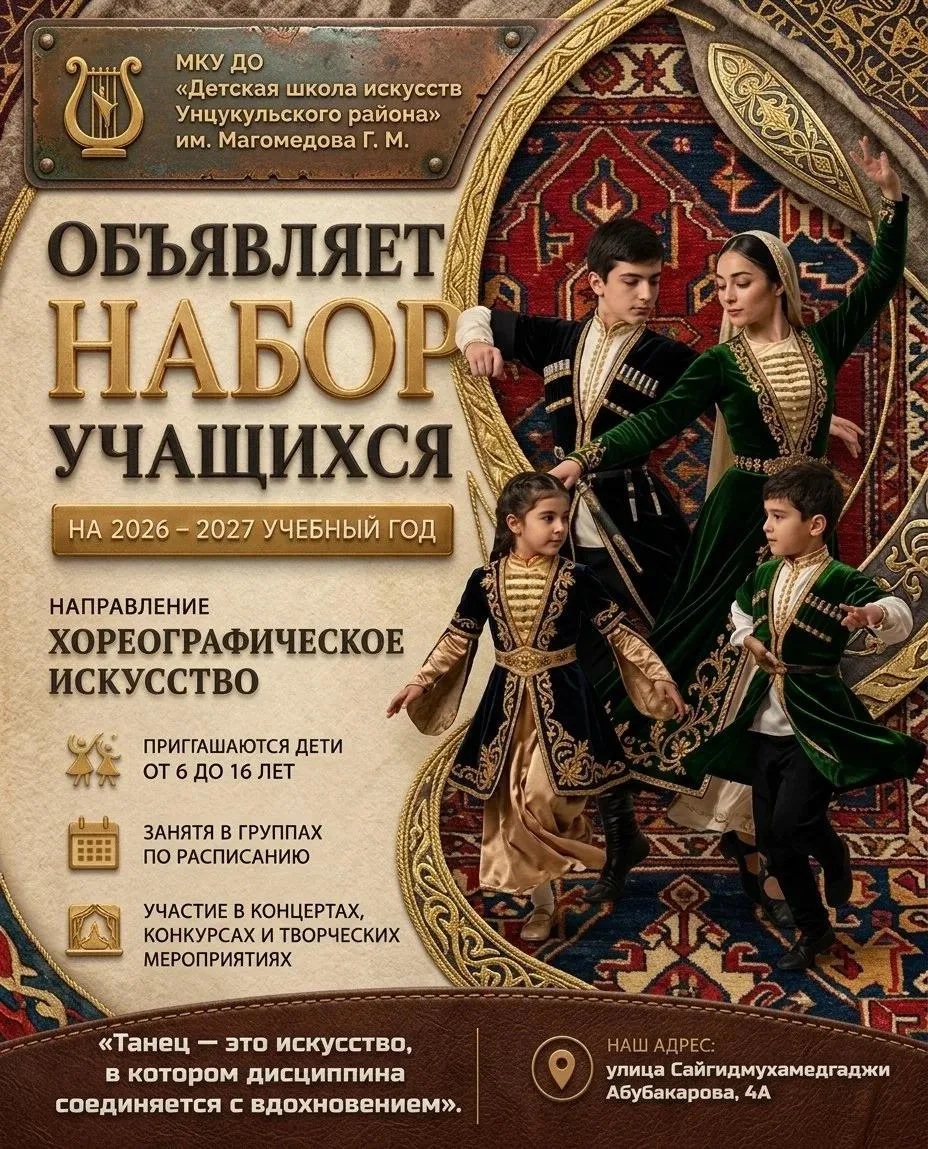 Хореографическое отделение Унцукульской школы искусств им. Магомедова Г. М. снова откры...