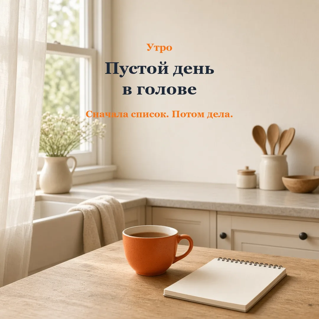 Утро. В голове каша: работа, магазин, ребёнок, «надо кому-то написать». Самое тяжёлое —...