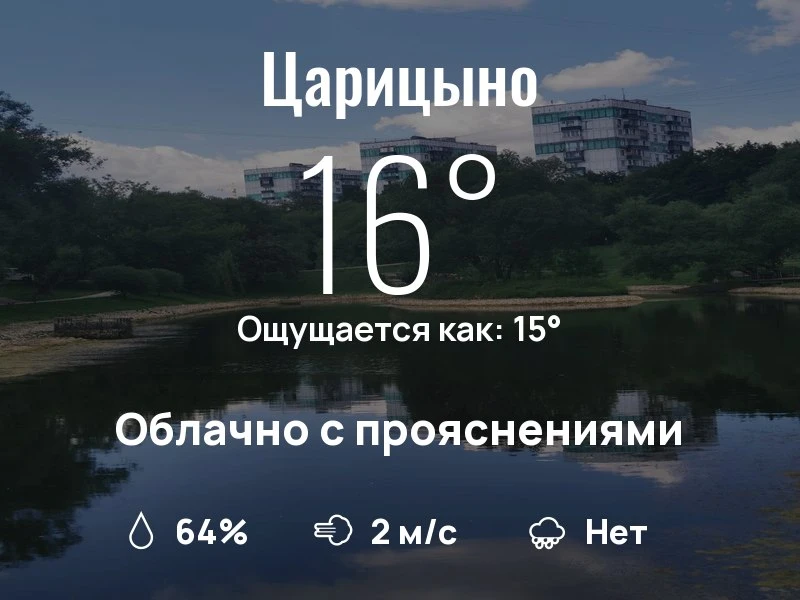 Что с погодой в Царицыно?