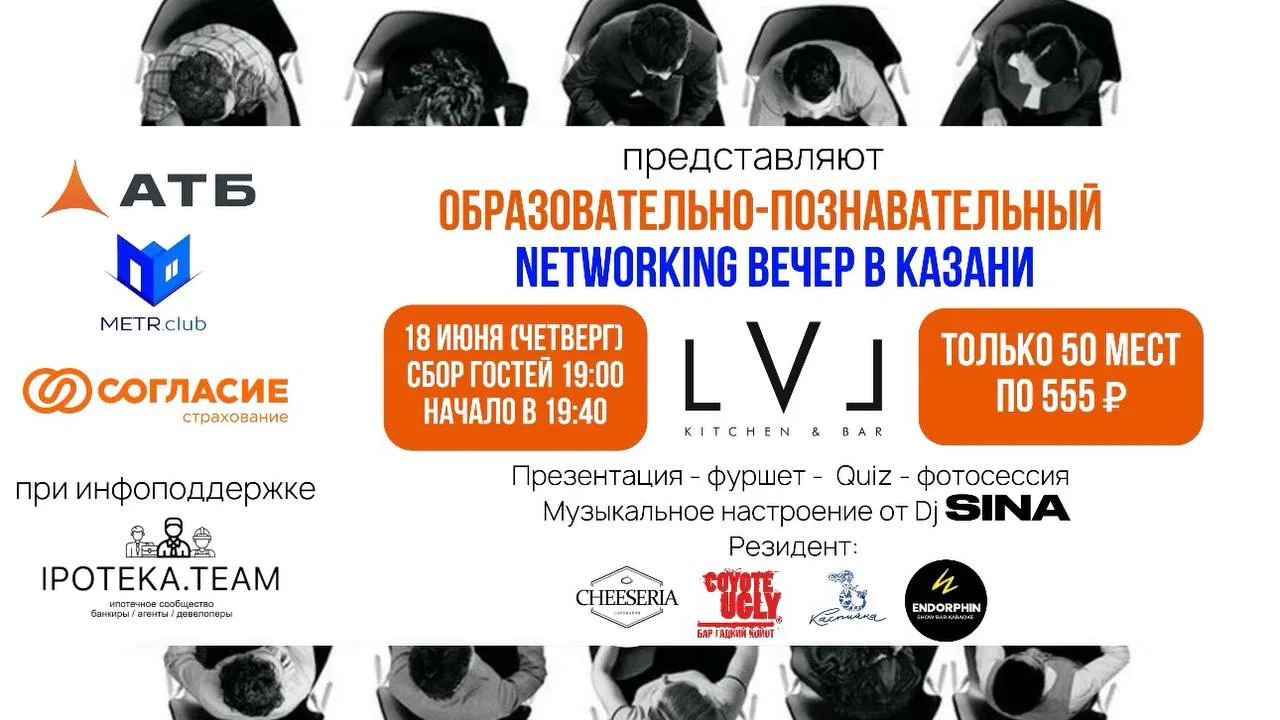 1️⃣8️⃣.0️⃣6️⃣.2️⃣0️⃣2️⃣6️⃣
METR.club, АТБ и СК Согласие в Казани
при информационной поддержке IPOTEK