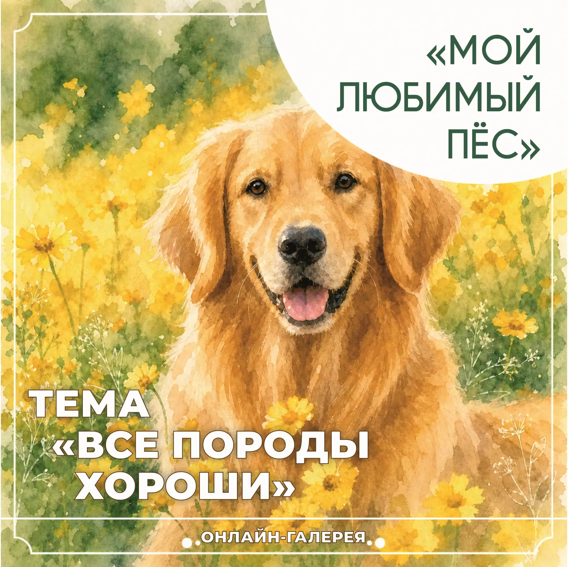 🖼 Продолжаем выставку «Мой любимый пёс»

🐶 Тема «Все породы хороши» объединяет собак самых разных 