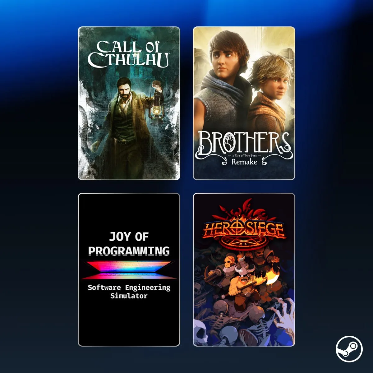 В Steam стартовали ежедневные скидки  Скидку в 85% получила Call of Cthulhu, скидка 60% на Brothers:
