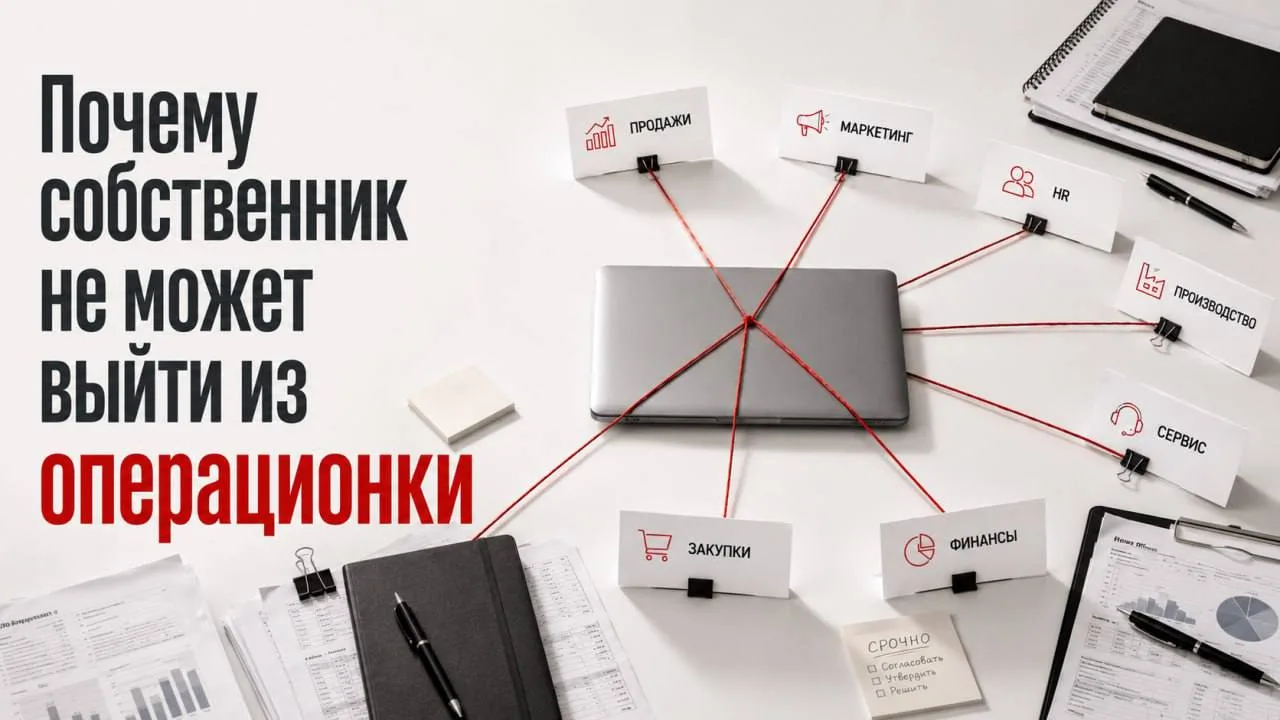 Многие собственники годами пытаются выйти из операционки: нанимают руководителей, внедр...