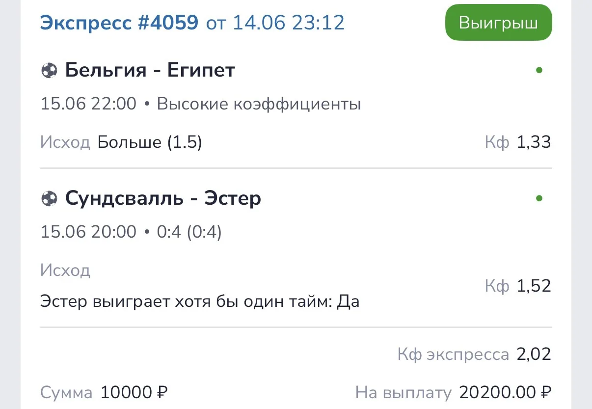 Сегодняшний прогноз на послеоплату зашел. 

Есть вторая победа подряд.