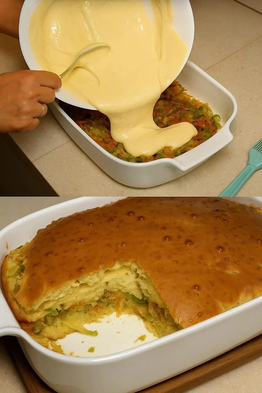 ЭТОТ ЗАЛИВНОЙ ПИРОГ С КАПУСТОЙ — СПАСЕНИЕ, КОГДА НУЖНО ЧТО-ТО ВКУСНОЕ И БЫСТРОЕ! 
СОЧНАЯ НАЧИНКА И Н
