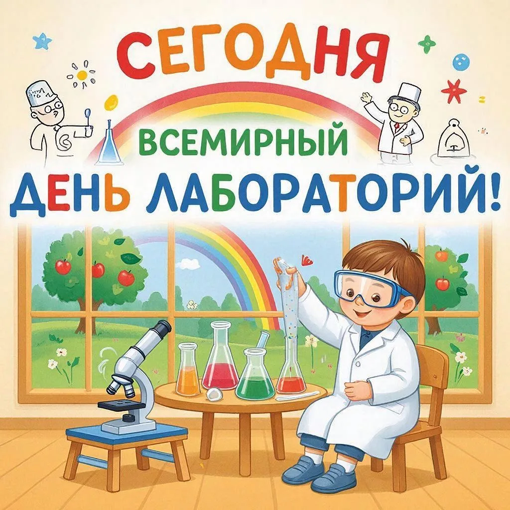 🧪 Сегодня необычный день — Всемирный день лабораторий! 🔬 А вы знали, что слово «лаборатория» проис