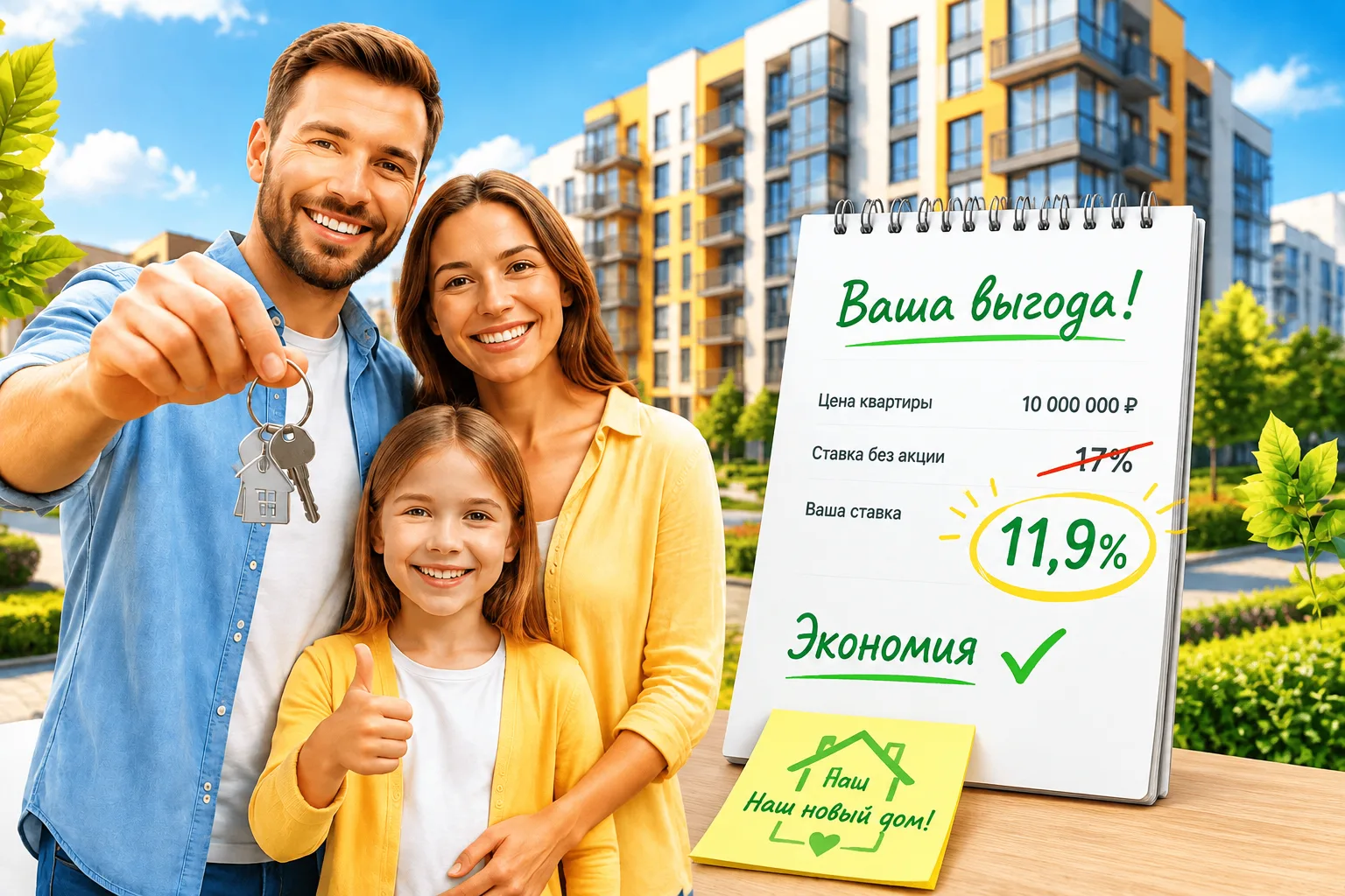 Выгодная ипотека на новостройку — как получить ставку ниже рыночной