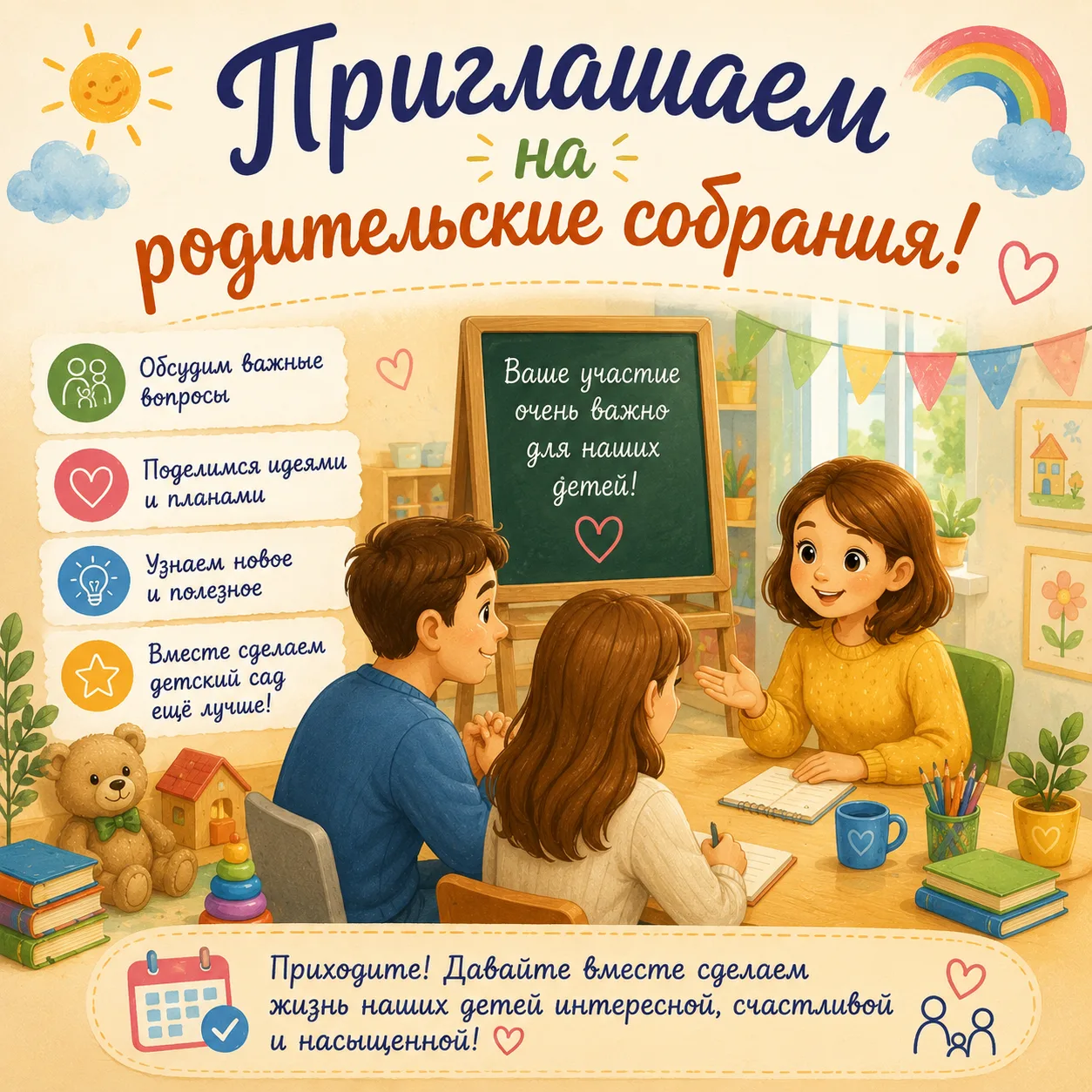 Уважаемые родители! приглашаем вас на родительские собрания, которые состоятся: