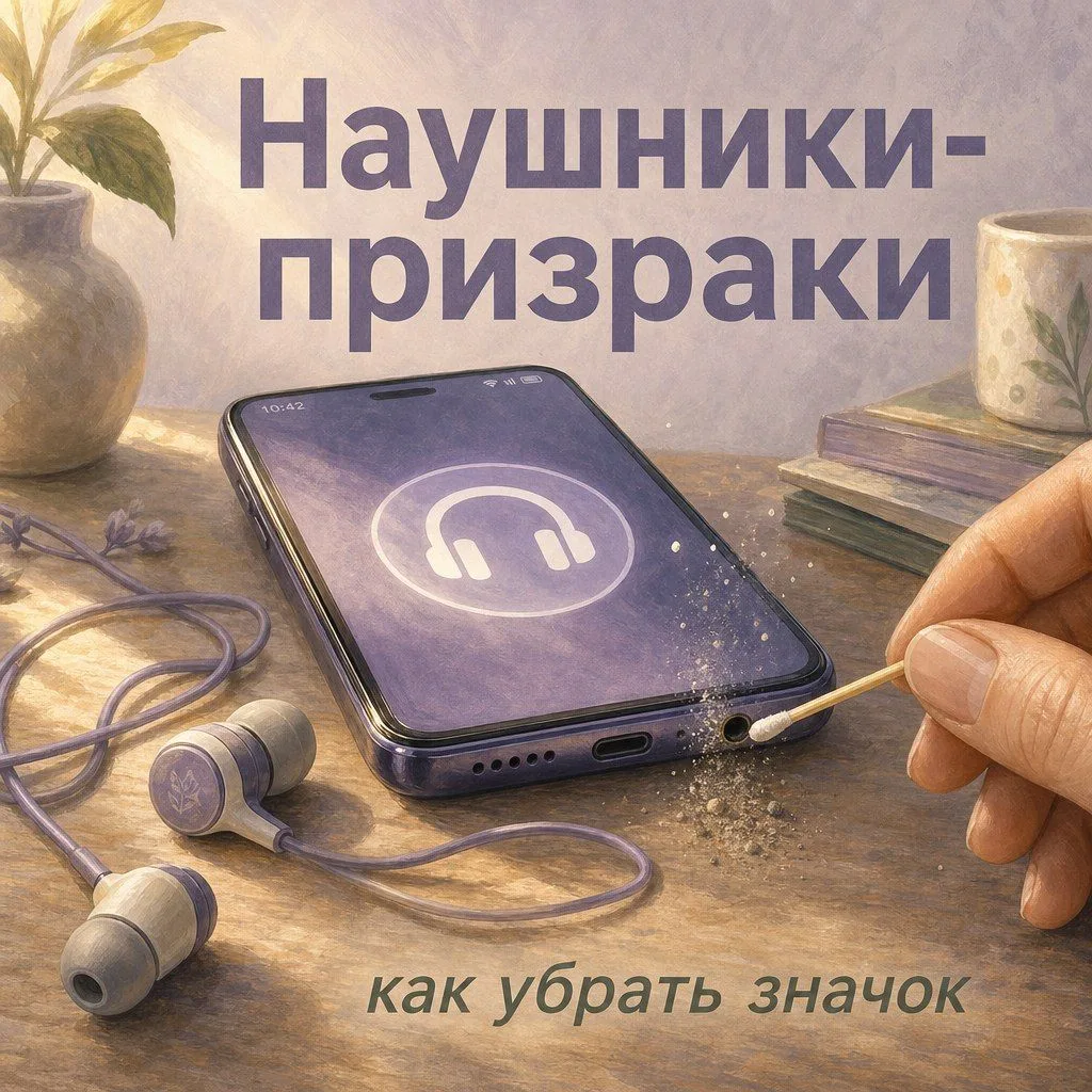 Телефон показывает значок наушников, хотя никакие наушники не подключены? Из-за этого п...