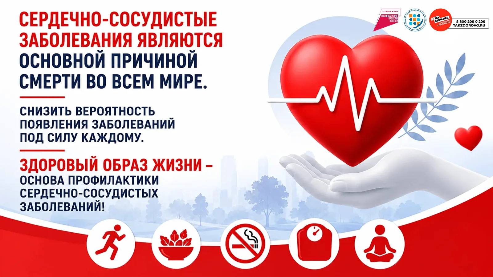 С 11 по 16 августа — Неделя профилактики сердечно-сосудистых заболеваний