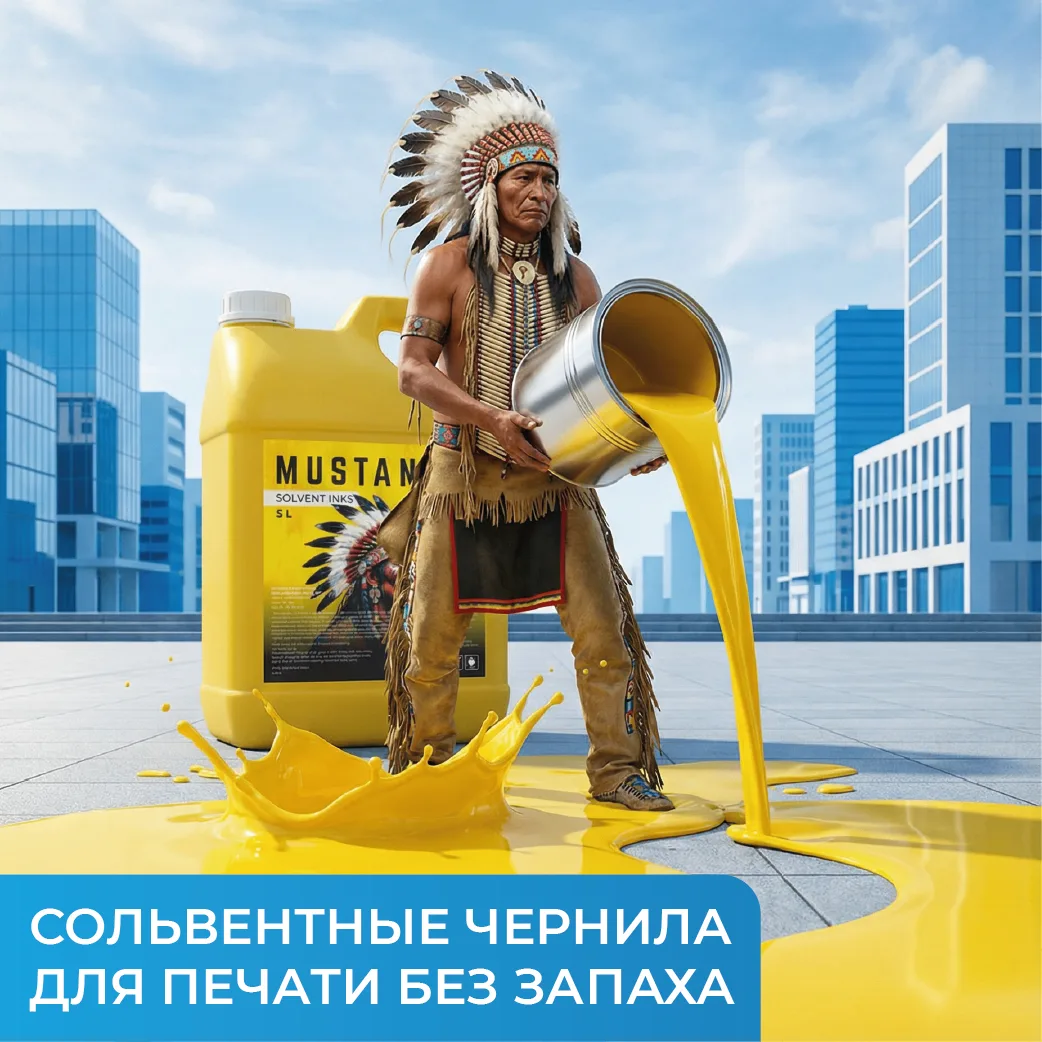 🫟Сольвентные чернила Mustang NS – одинаково надёжны для indoor и outdoor: