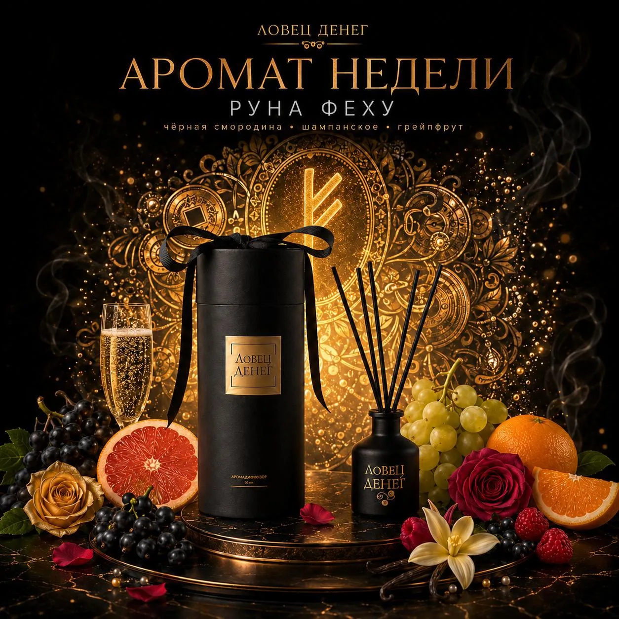 АРОМАТ НЕДЕЛИ — «РУНА ФЕХУ» ᚠ

Аромадиффузор для дома «Руна Феху» — это яркий ягодный импульс новых 
