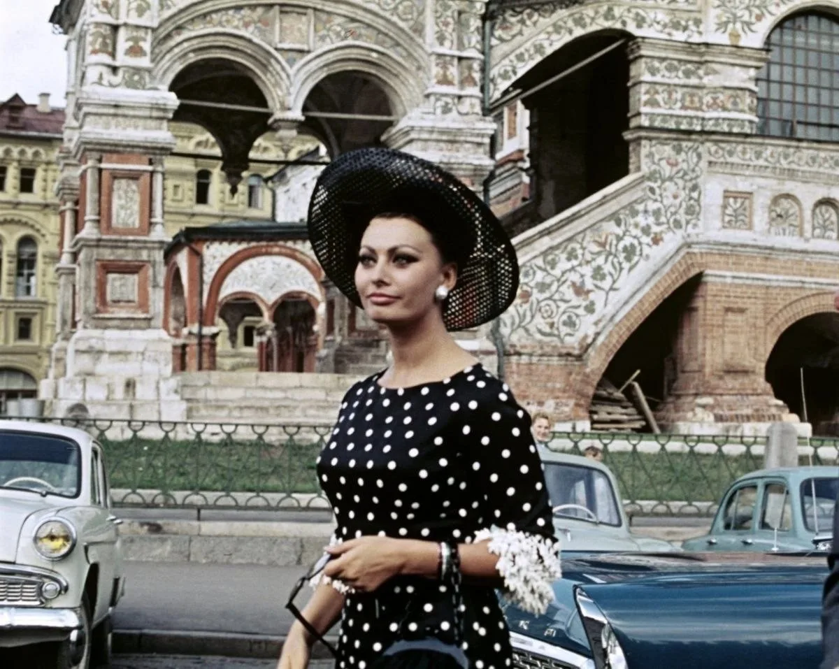 Софи Лорен в Москве, 1965 год
IV Московский международный кинофестиваль

На кинофестивале Софи Лорен