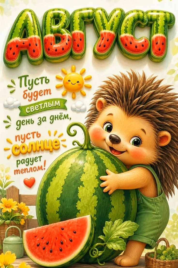 Здравствуйте,  август!
