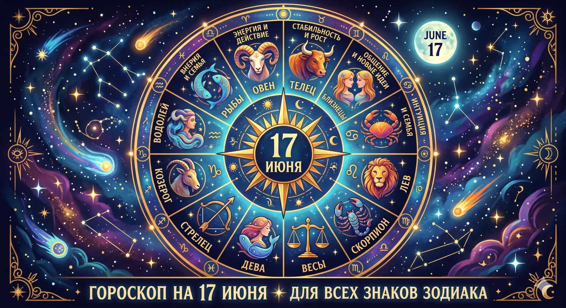 Этот день проходит под влиянием нарастающей Луны в знаке Рака (переходящей вечером в Ль...