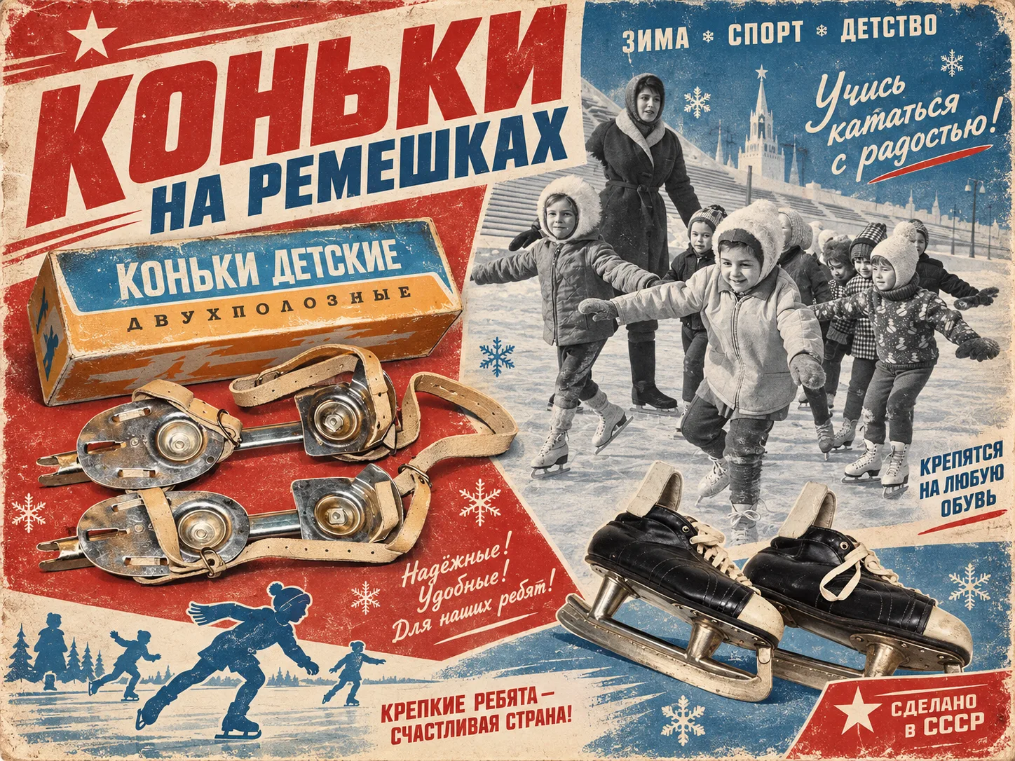 Коньки на ремешках