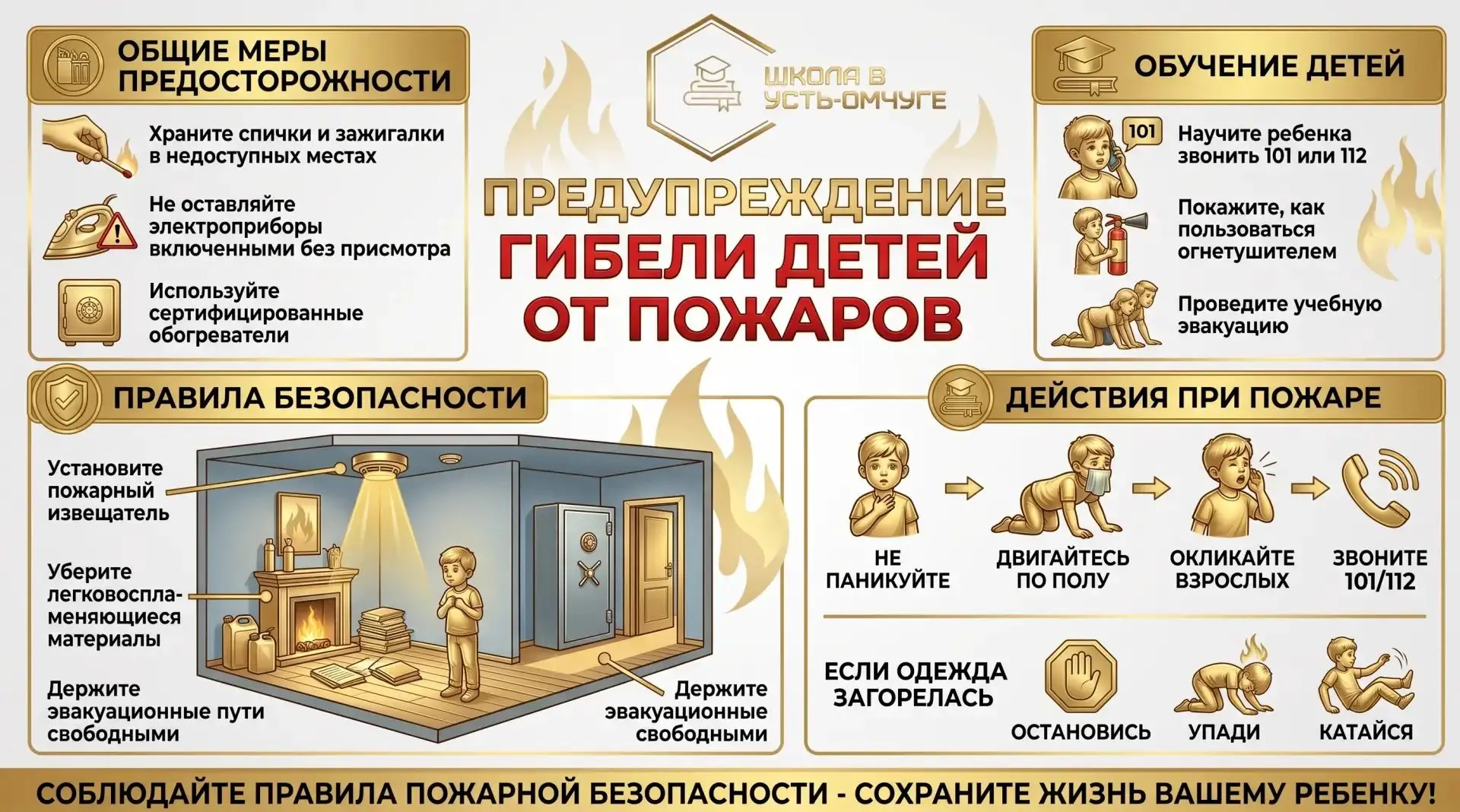 🔥 Осторожно: огонь не прощает ошибок!