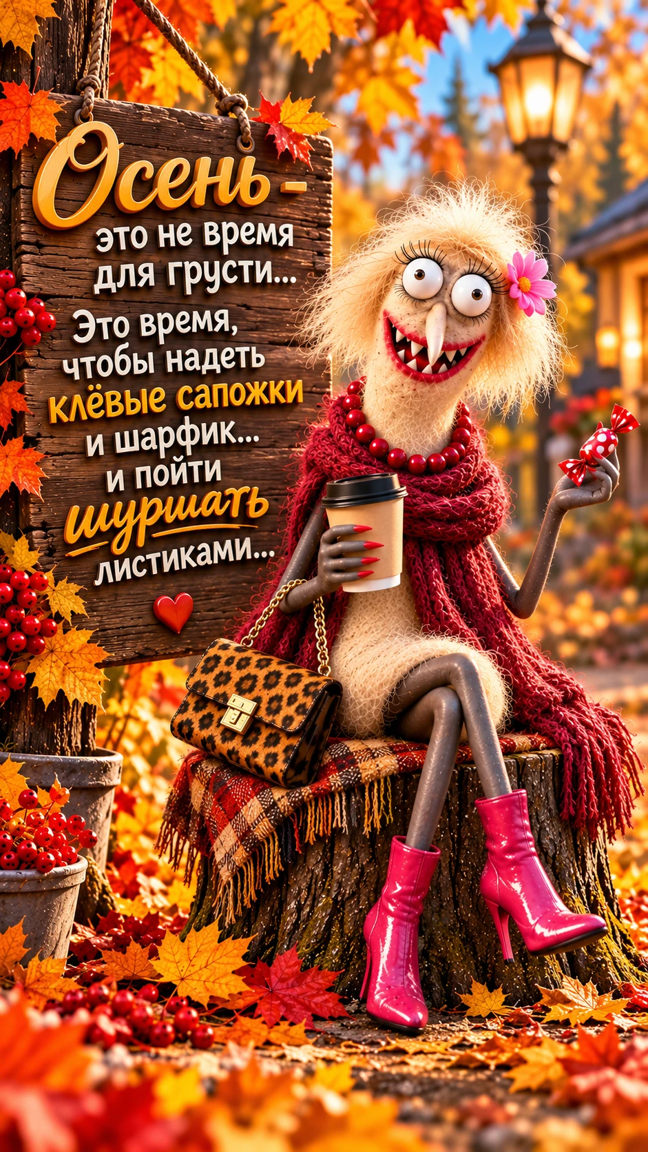 💚💛❤️ Настроение в открытке.