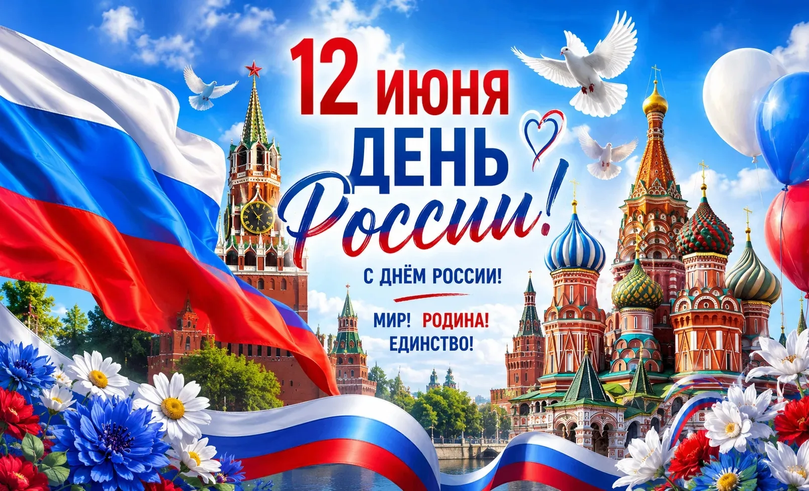Уважаемые коллеги, студенты, родители и друзья!
От всей души поздравляю вас с Днём России!
Этот праз