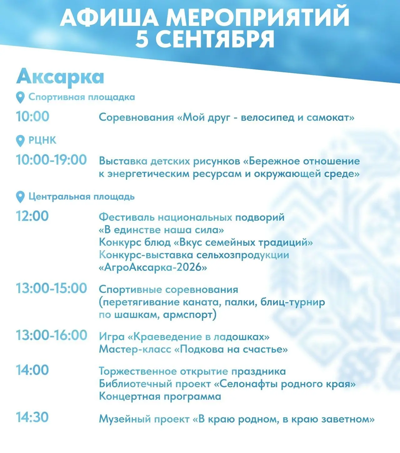 🎉  В Приуралье отметят День поселений
