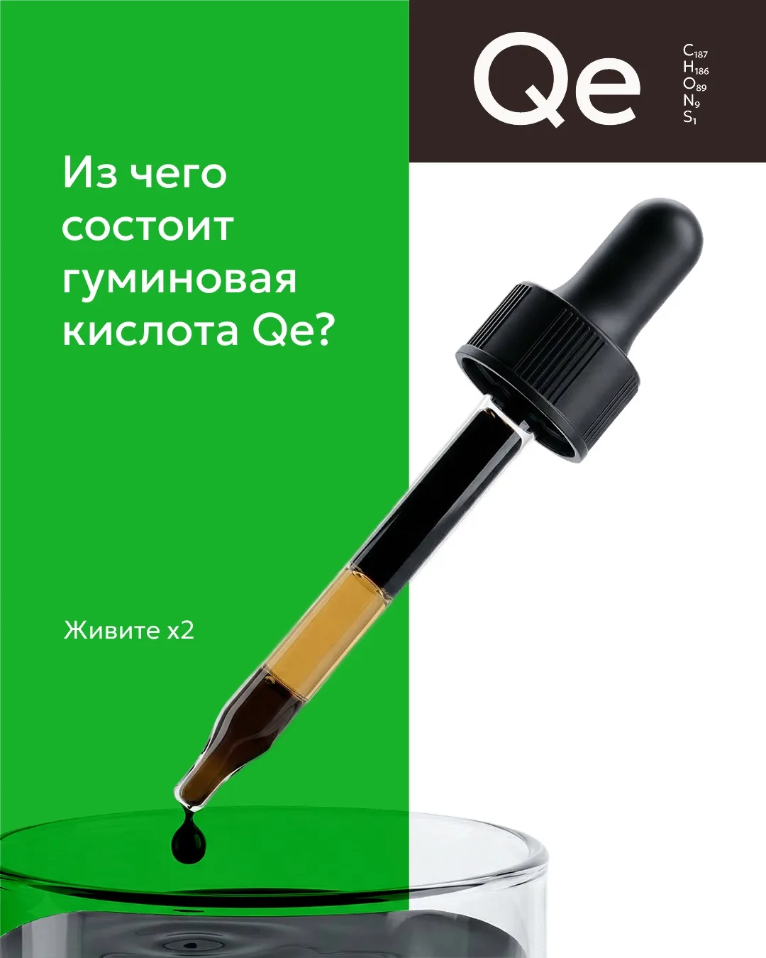 Что входит в состав гуминовых кислот Qe? Листайте👆
