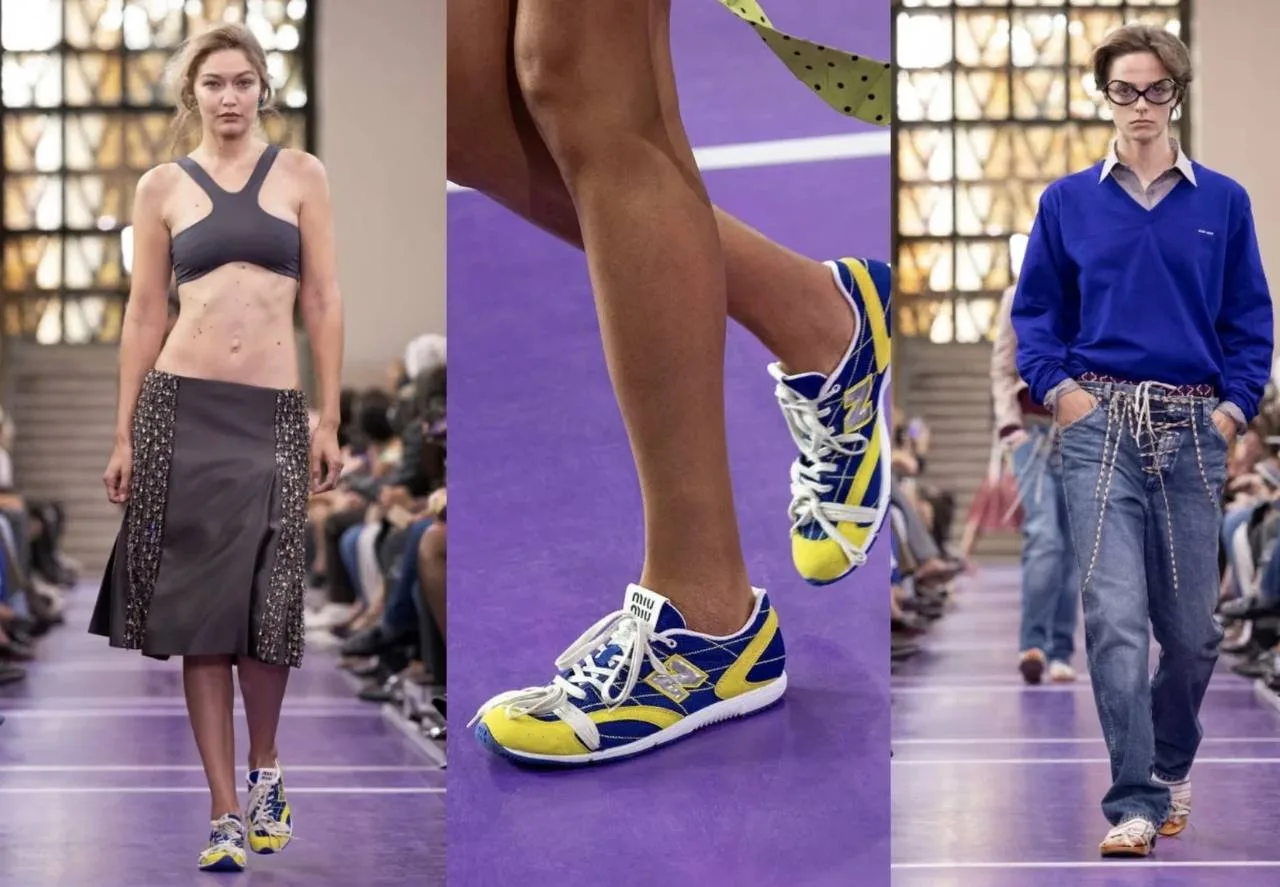 На показе коллекции весна-лето 2027, помимо коллаборации с Wrangler, Miu Miu представил...