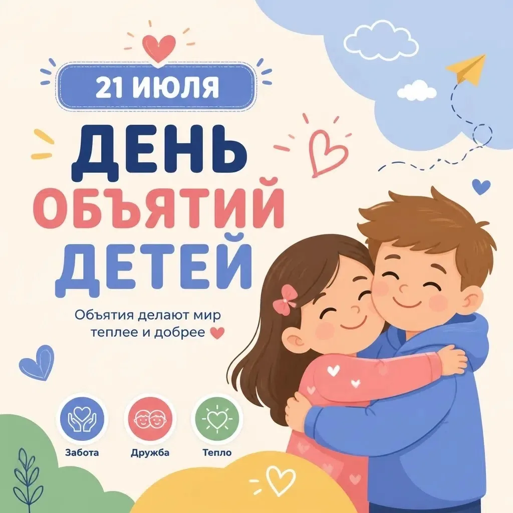 21 июля - Всемирный день объятий своих детей ❤️

Обнимайте детей сейчас 
Без какой-то особой причины