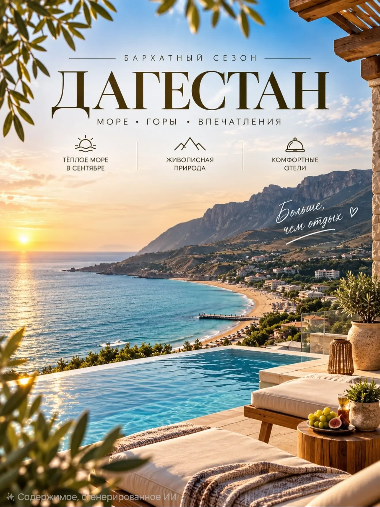 🌄 Дагестан: встречаем бархатный сезон на берегу Каспия 🌊⛱