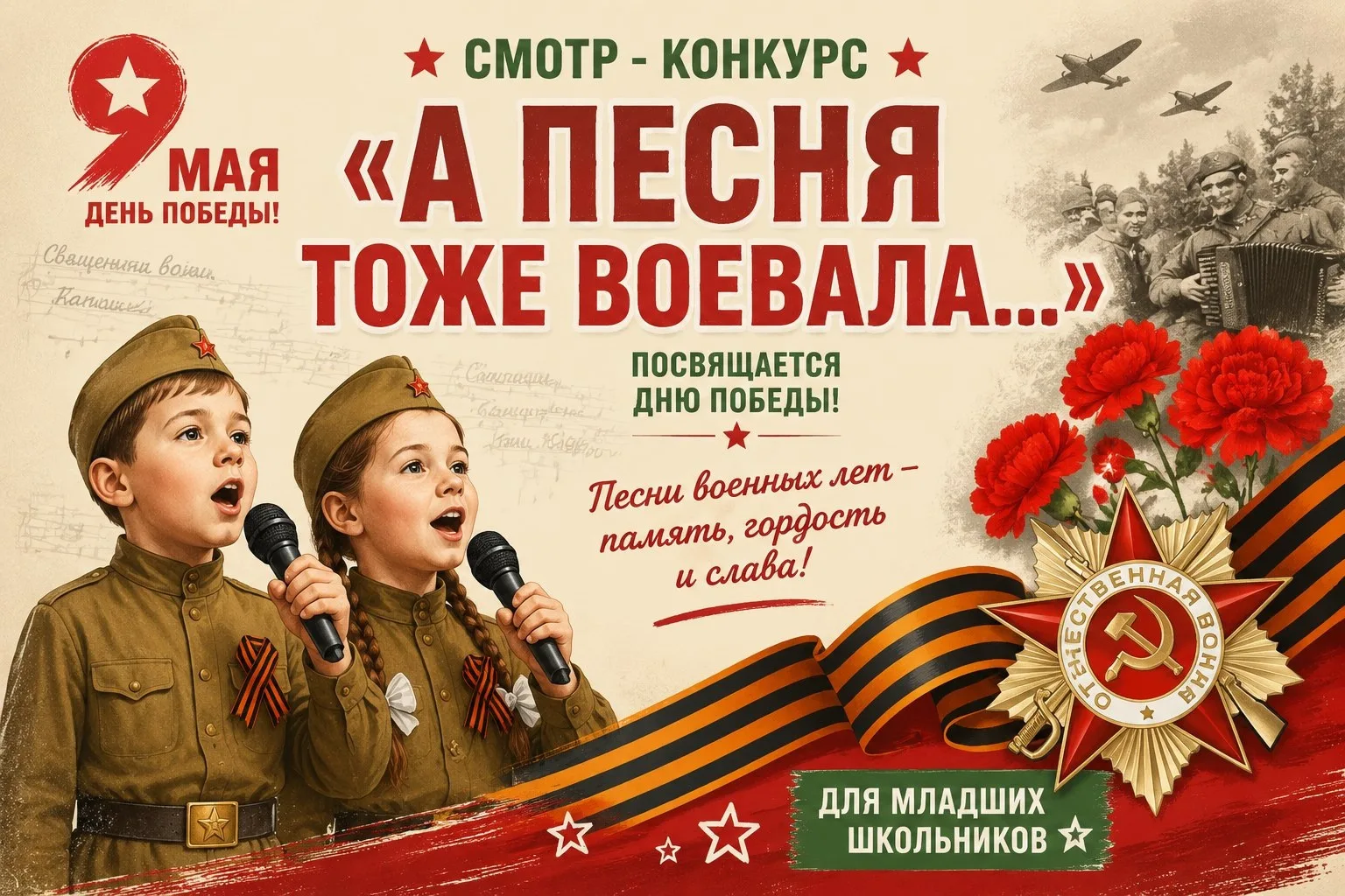 🎖️ В преддверии Дня Великой Победы: «А песня тоже воевала…»  В преддверии великого праздника — Дня П