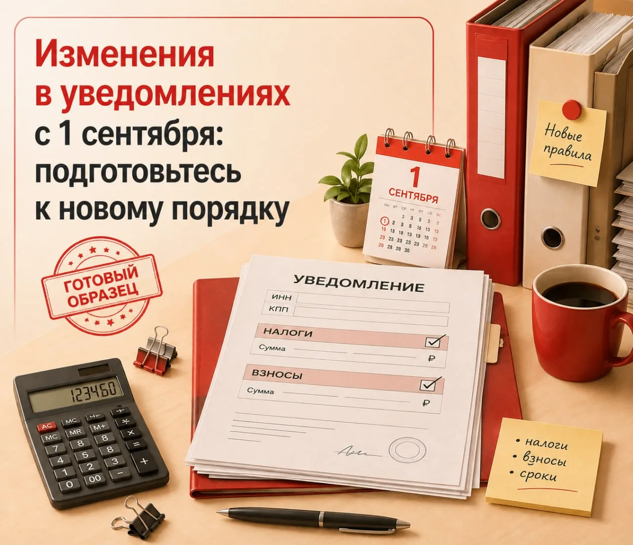 💬❗️❗️❗️🔥💬 Новые правила для уведомлений по налогам и взносам с 1 сентября