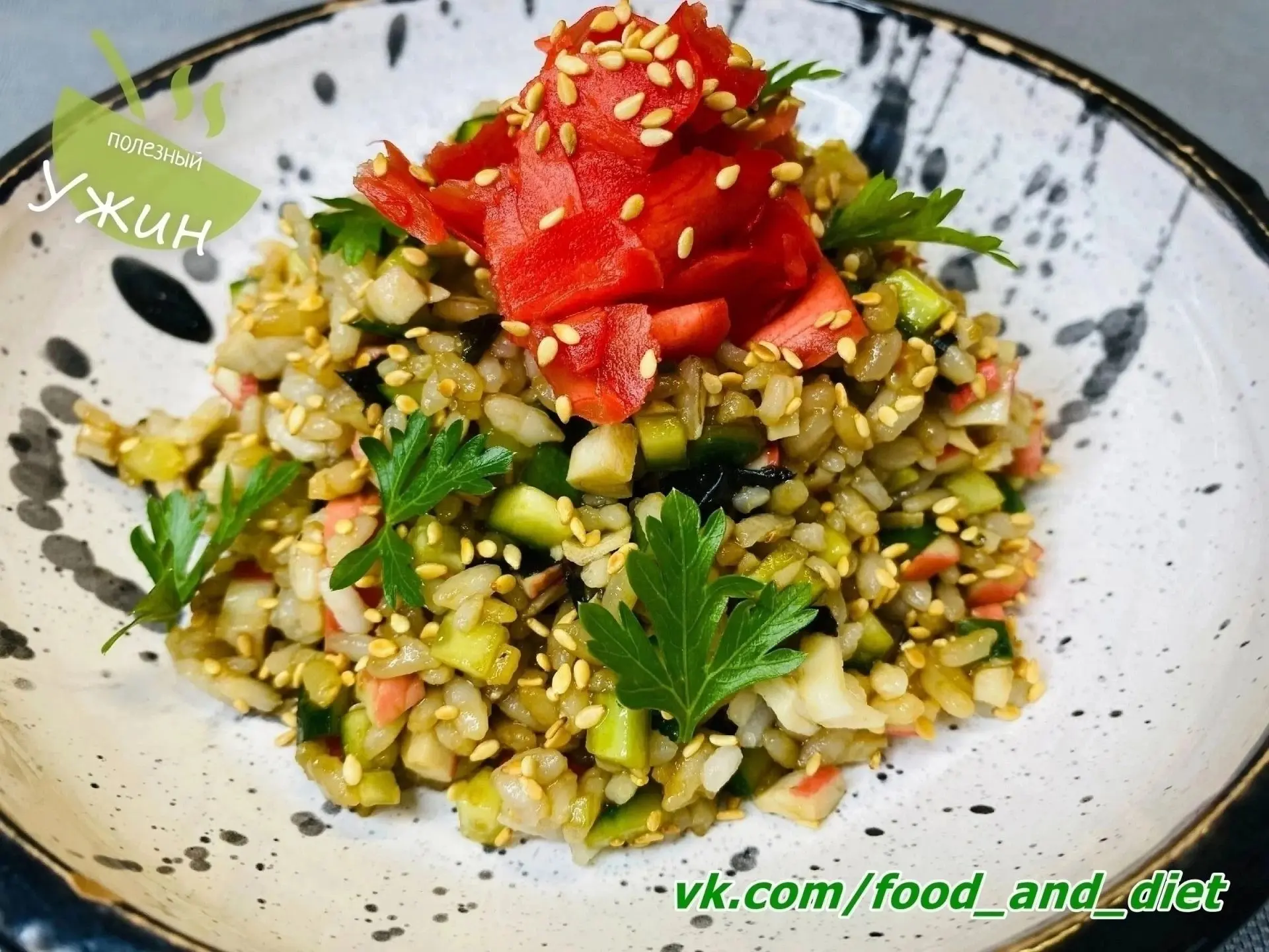 Салат с нори и крабовыми палочками (вкусный и бюджетный салат)