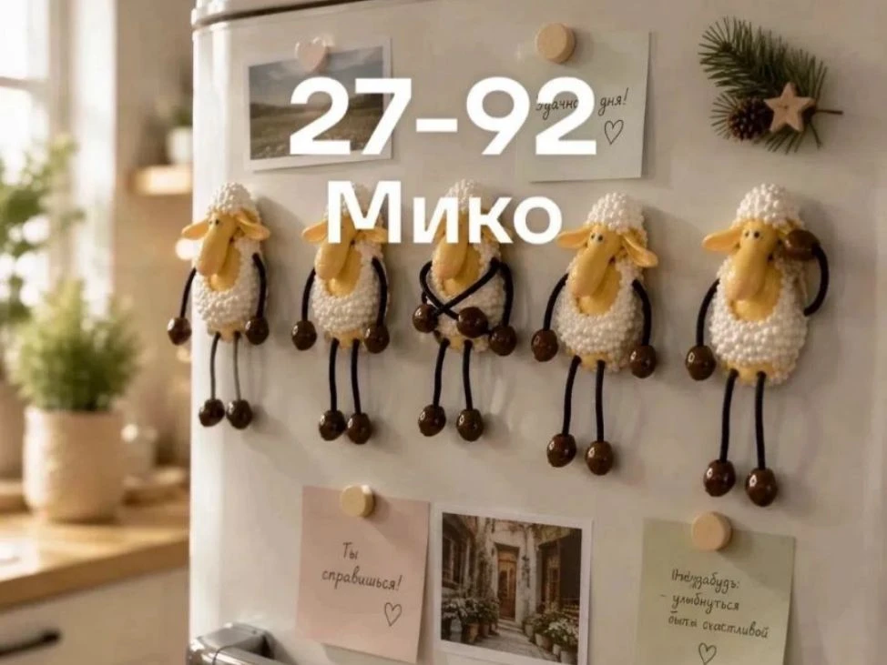 🐑 Магнитики-овечки с висячими ручками и ножками